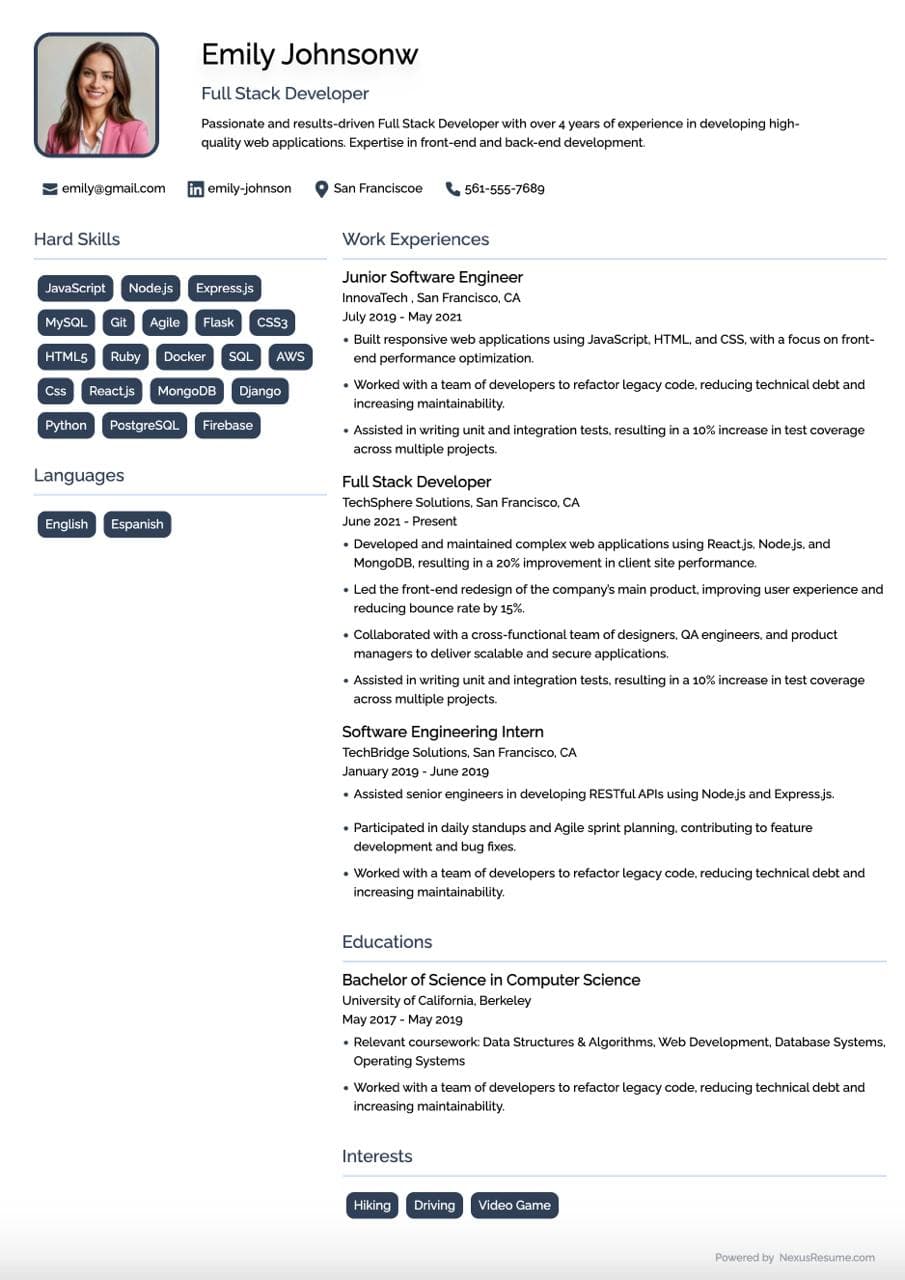 Aspire Resume Template