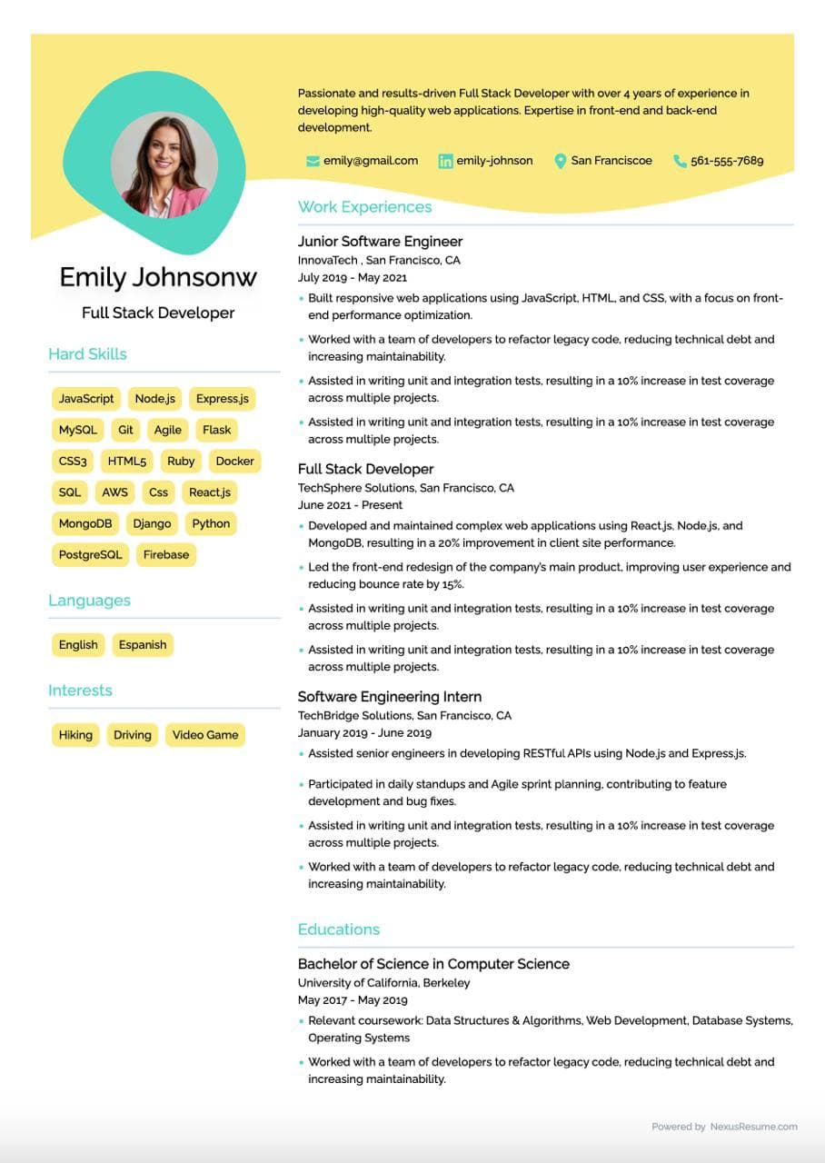 Fusion Resume Template