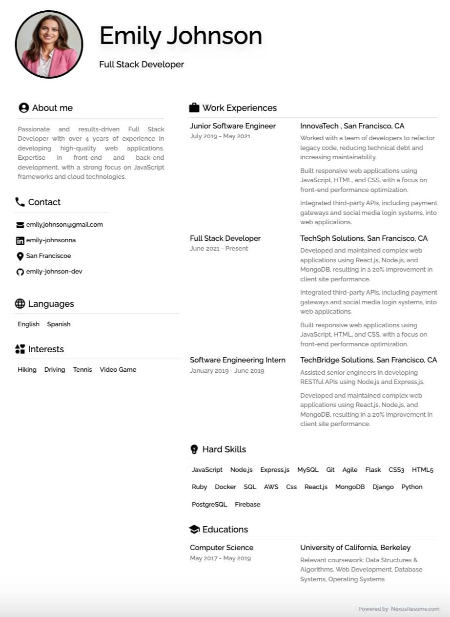 Zenith Resume Template