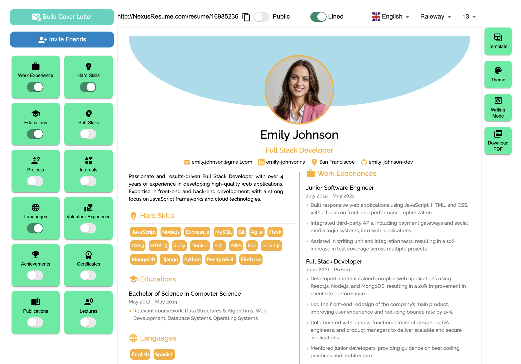 Free Online Resume Builder with AI | Nexus Resume